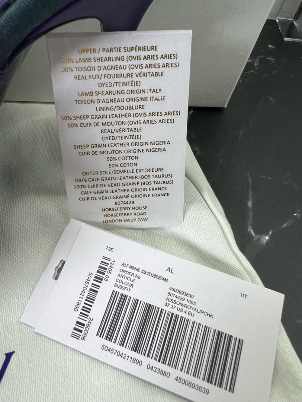 Burberry Purple Minnie Real Fur Shearling Stiletto Mules Full Inclusion. Size 37 - Picture 9 of 12